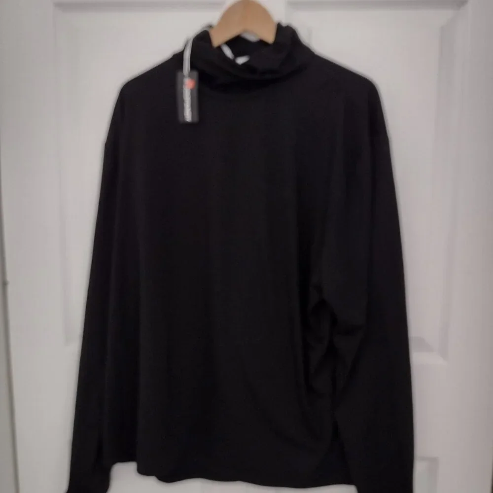 COOFANDY Men’s Black Turtleneck Pullover XXXL Soft Quality Sweater NWT